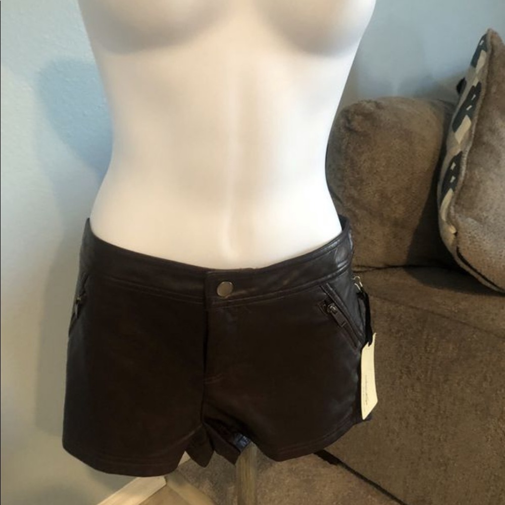 Vegan leather hippie festival Coachella shorts